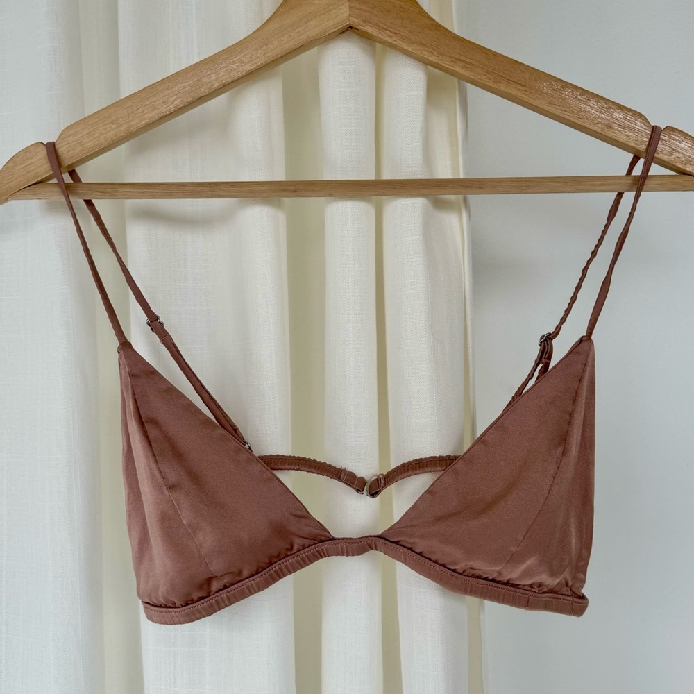 Fleur du mal Silk Lux Triangle Bra M